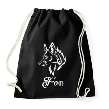 PRINTFASHION Róka - Sportzsák, Tornazsák - Fekete tornazsák