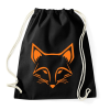 PRINTFASHION Róka  - Sportzsák, Tornazsák - Fekete