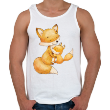 PRINTFASHION rókák - Férfi atléta - Fehér atléta, trikó