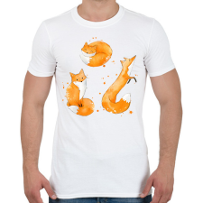 PRINTFASHION rókák - Férfi póló - Fehér férfi póló