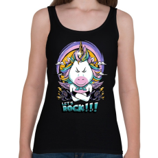 PRINTFASHION Rokker unikornis - Női atléta - Fekete