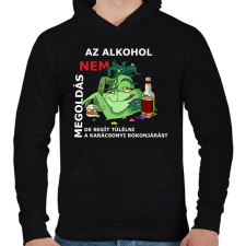 PRINTFASHION Rokonjárás - Férfi kapucnis pulóver - Fekete férfi pulóver, kardigán