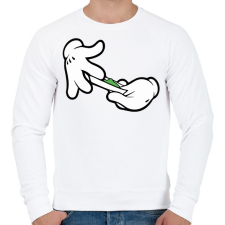 PRINTFASHION Roll it - Férfi pulóver - Fehér férfi pulóver, kardigán