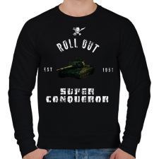 PRINTFASHION ROLLE OUT Super Conqeror - Férfi pulóver - Fekete férfi pulóver, kardigán