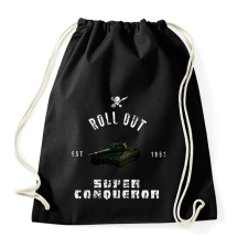 PRINTFASHION ROLLE OUT Super Conqeror - Sportzsák, Tornazsák - Fekete tornazsák