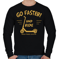 PRINTFASHION Roller - Go faster - Férfi pulóver - Fekete férfi pulóver, kardigán
