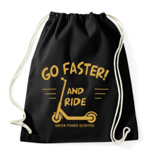 PRINTFASHION Roller - Go faster - Sportzsák, Tornazsák - Fekete tornazsák