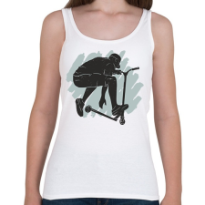 PRINTFASHION Roller - Női atléta - Fehér női trikó