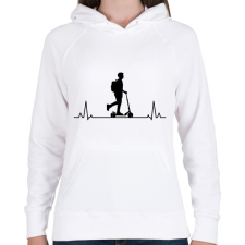 PRINTFASHION Roller szív - Női kapucnis pulóver - Fehér női pulóver, kardigán