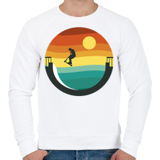 PRINTFASHION Rolleres - Férfi pulóver - Fehér férfi pulóver, kardigán