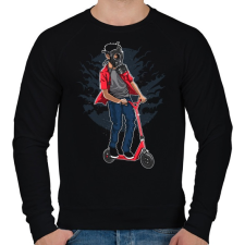 PRINTFASHION Rolleres gázmaszkban - Férfi pulóver - Fekete férfi pulóver, kardigán