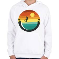 PRINTFASHION Rolleres - Gyerek kapucnis pulóver - Fehér gyerek pulóver, kardigán