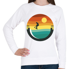 PRINTFASHION Rolleres - Női pulóver - Fehér női pulóver, kardigán