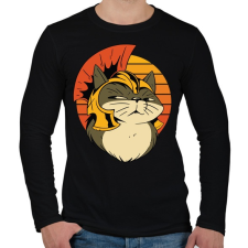 PRINTFASHION Római macska - Férfi hosszú ujjú póló - Fekete férfi póló