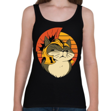 PRINTFASHION Római macska - Női atléta - Fekete