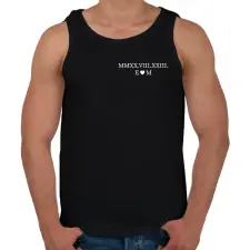 PRINTFASHION Római számos évforduló - fehér - Férfi atléta - Fekete atléta, trikó