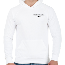 PRINTFASHION Római számos évforduló - fekete - Férfi kapucnis pulóver - Fehér férfi pulóver, kardigán