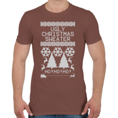 PRINTFASHION Ronda pulcsi - Férfi póló - Mogyoróbarna