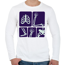 PRINTFASHION Röntgen - Férfi hosszú ujjú póló - Fehér férfi póló