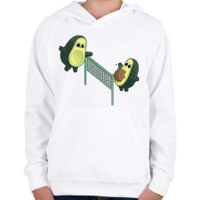 PRINTFASHION Röpis avokádók - Gyerek kapucnis pulóver - Fehér gyerek pulóver, kardigán