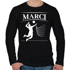 PRINTFASHION Röpis fiú - Névvel - Férfi hosszú ujjú póló - Fekete