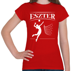 PRINTFASHION Röpis lány - Névvel - Női póló - Piros