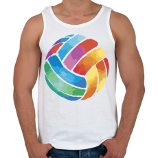 PRINTFASHION Röplabda - Férfi atléta - Fehér