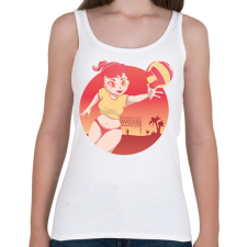 PRINTFASHION Röplabdás - Női atléta - Fehér női trikó