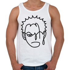 PRINTFASHION Roronoa Zoro - Férfi atléta - Fehér