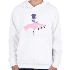 PRINTFASHION Rose Hand - Gyerek kapucnis pulóver - Fehér gyerek pulóver, kardigán