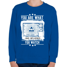 PRINTFASHION Rossz hatás - Gyerek pulóver - Királykék