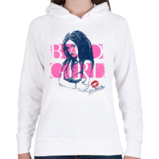 PRINTFASHION Rossz lány - Női kapucnis pulóver - Fehér