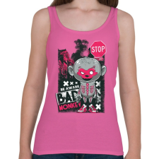 PRINTFASHION Rossz majom - Női atléta - Rózsaszín női trikó