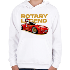 PRINTFASHION ROTARY LEGEND MAZDA - Gyerek kapucnis pulóver - Fehér