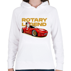 PRINTFASHION ROTARY LEGEND MAZDA - Női kapucnis pulóver - Fehér