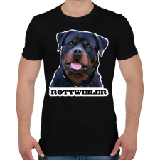 PRINTFASHION Rottweiler - Férfi póló - Fekete férfi póló
