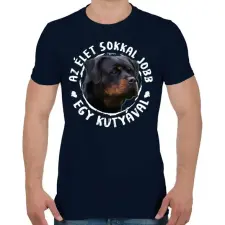 PRINTFASHION Rottweiler - Férfi póló - Sötétkék férfi póló