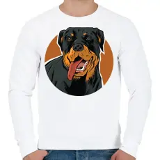 PRINTFASHION Rottweiler - Férfi pulóver - Fehér