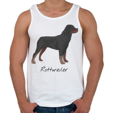 PRINTFASHION Rottweiler kutya - Férfi atléta - Fehér