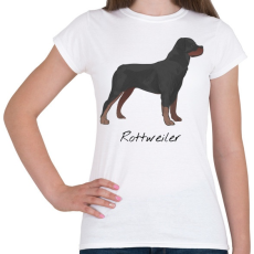 PRINTFASHION Rottweiler kutya - Női póló - Fehér