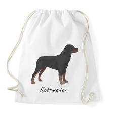 PRINTFASHION Rottweiler kutya - Sportzsák, Tornazsák - Fehér tornazsák