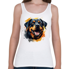 PRINTFASHION rottweiler - Női atléta - Fehér női trikó