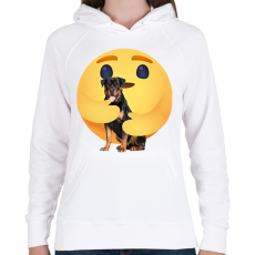 PRINTFASHION Rottweiler - Női kapucnis pulóver - Fehér