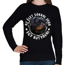 PRINTFASHION Rottweiler - Női pulóver - Fekete női pulóver, kardigán