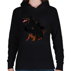 PRINTFASHION rotweiler - Női kapucnis pulóver - Fekete