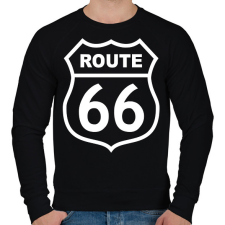 PRINTFASHION route 66 - Férfi pulóver - Fekete férfi pulóver, kardigán