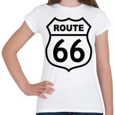 PRINTFASHION route 66 - Női póló - Fehér női póló
