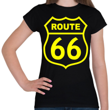 PRINTFASHION route 66 - Női póló - Fekete női póló