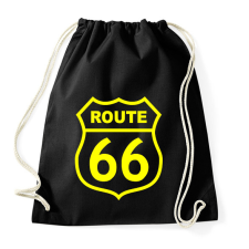 PRINTFASHION route 66 - Sportzsák, Tornazsák - Fekete tornazsák