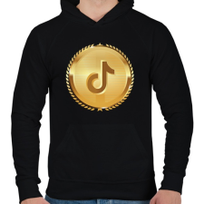 PRINTFASHION Royal TikTok - Férfi kapucnis pulóver - Fekete férfi pulóver, kardigán
